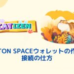 【第14弾】Catizen③　TON SPACEウォレットの作成と接続の仕方